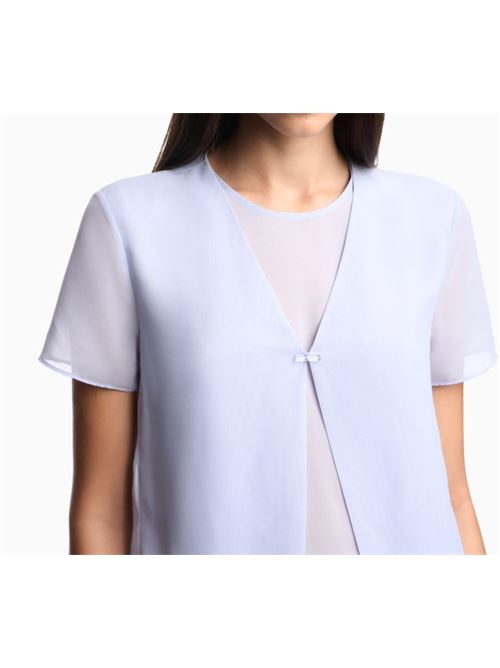 Blusa effetto 2 pezzi in tecno georgette Emporio Armani | EW003333 AF10209.U9341